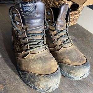 Timberland pro aerocore men’s size 9 safety toe boots used condition